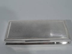 Stylish Mid-Century Modern Silver Playing Cards Box