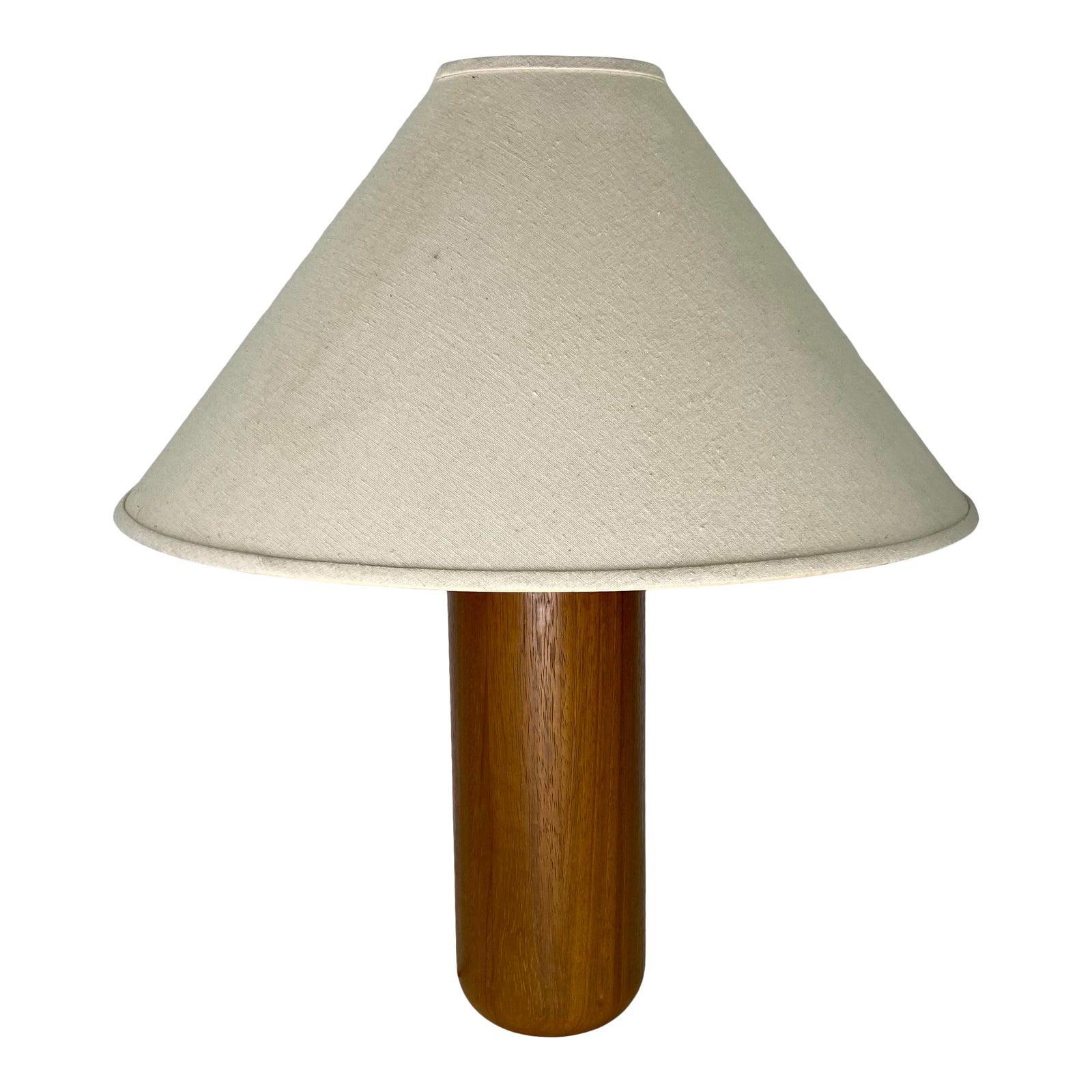 Stylish Mid-Century Modern Teak Table Lamp For Sale at 1stDibs | teak table  lamps, mid century teak table lamp