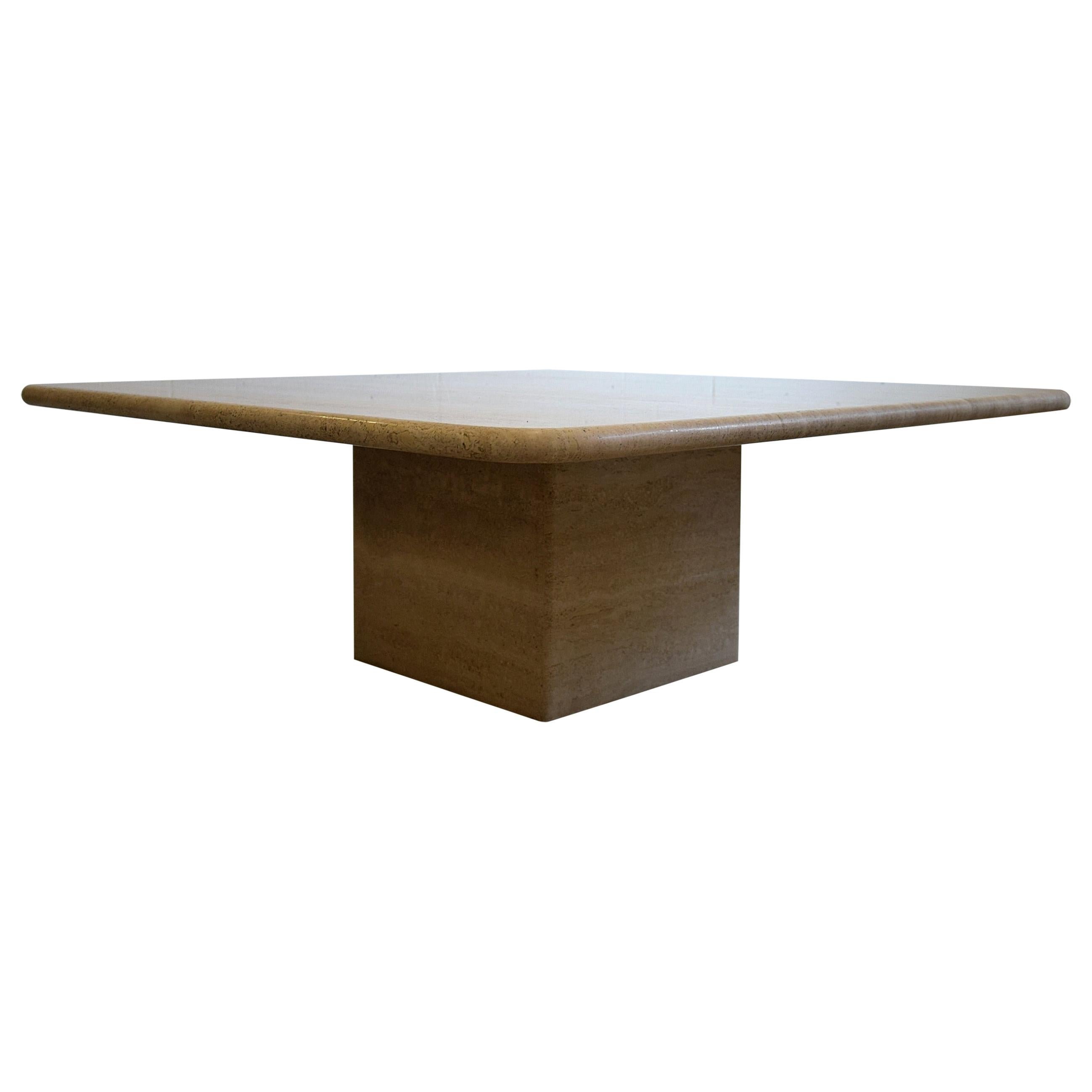 Mid-Century Modern Travertine Coffee Table For Sale