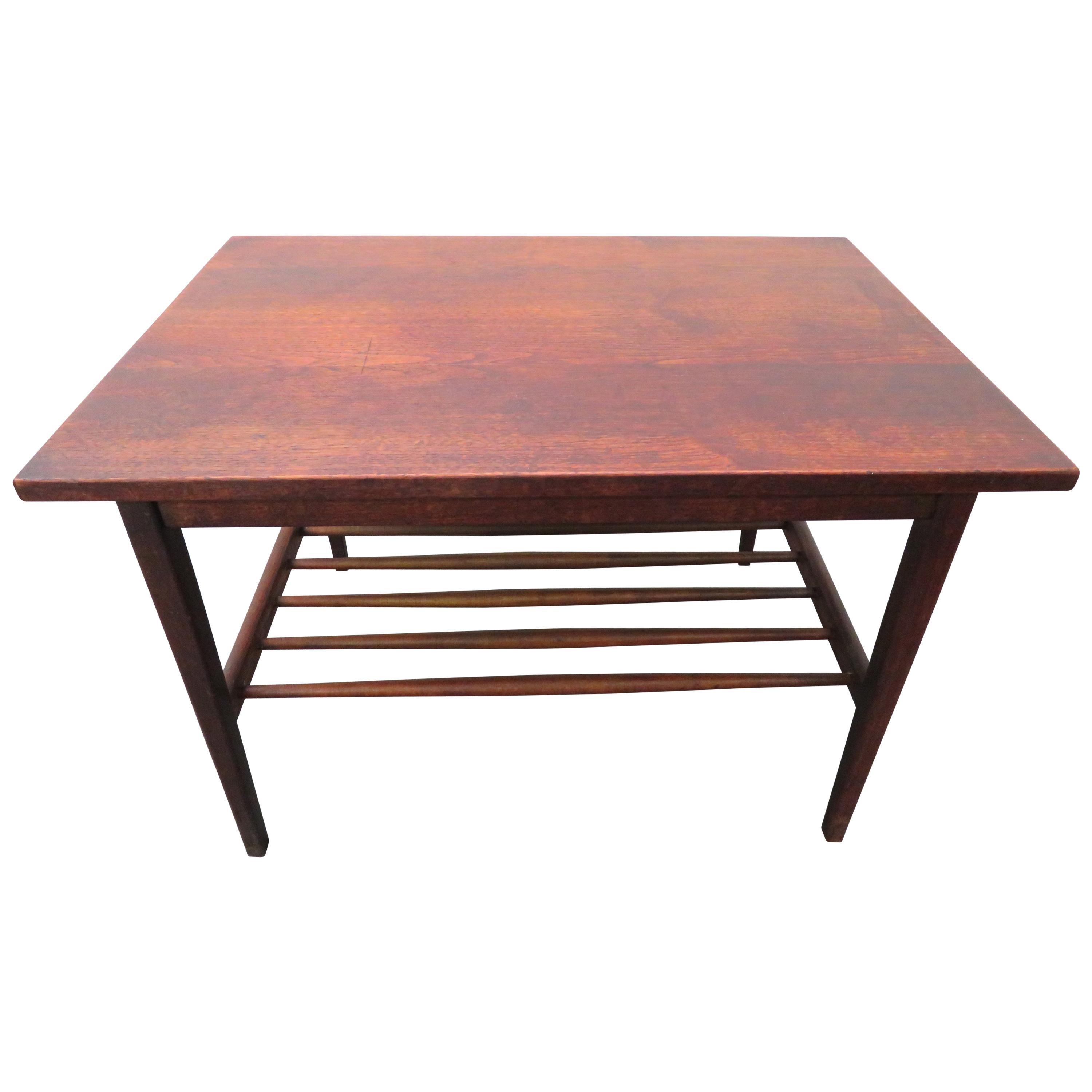 Stylish Mid-Century Modern Walnut End Table by Jens Risom