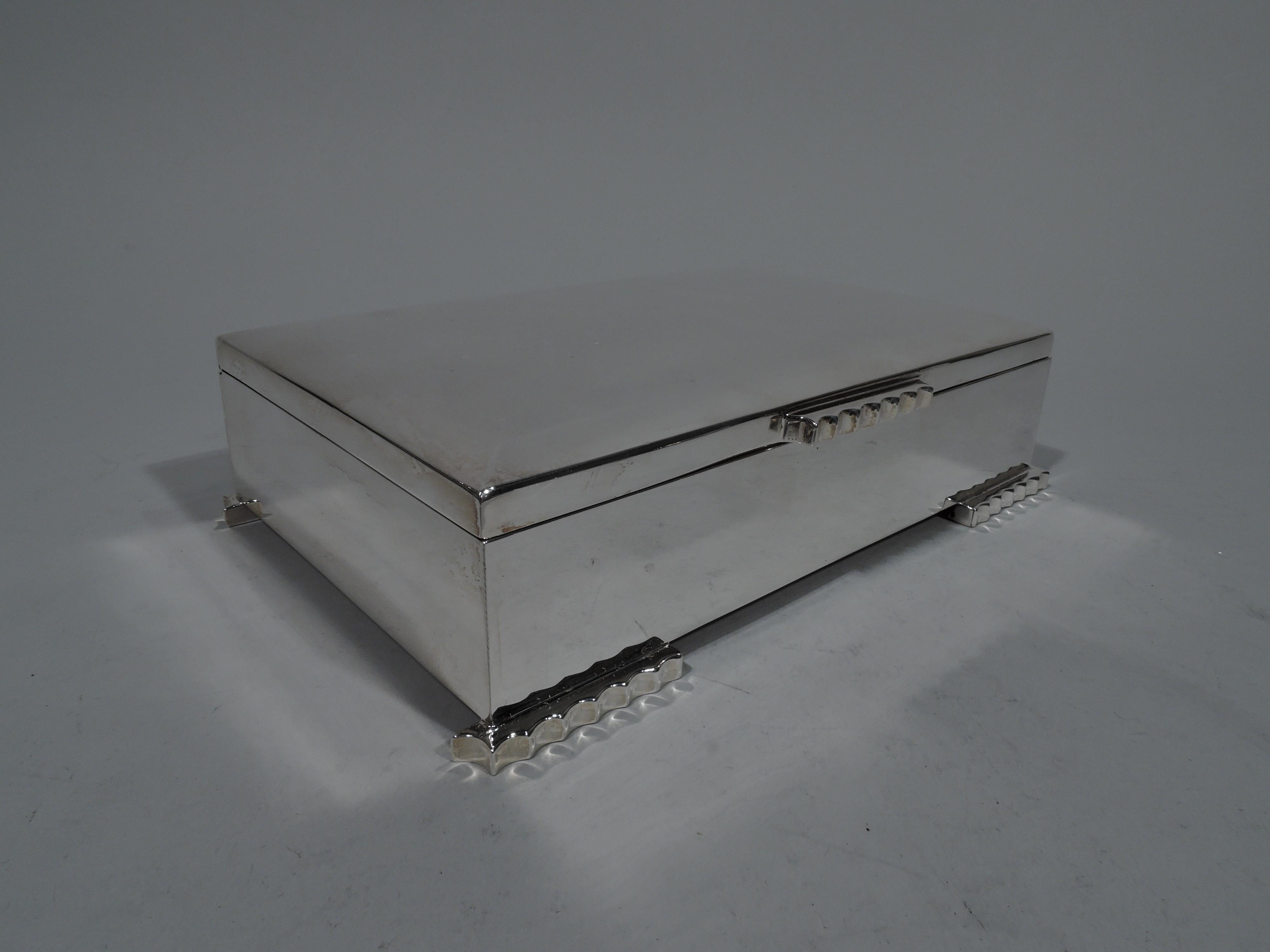 Unknown Stylish Mid-Century Modern Sterling Silver Box