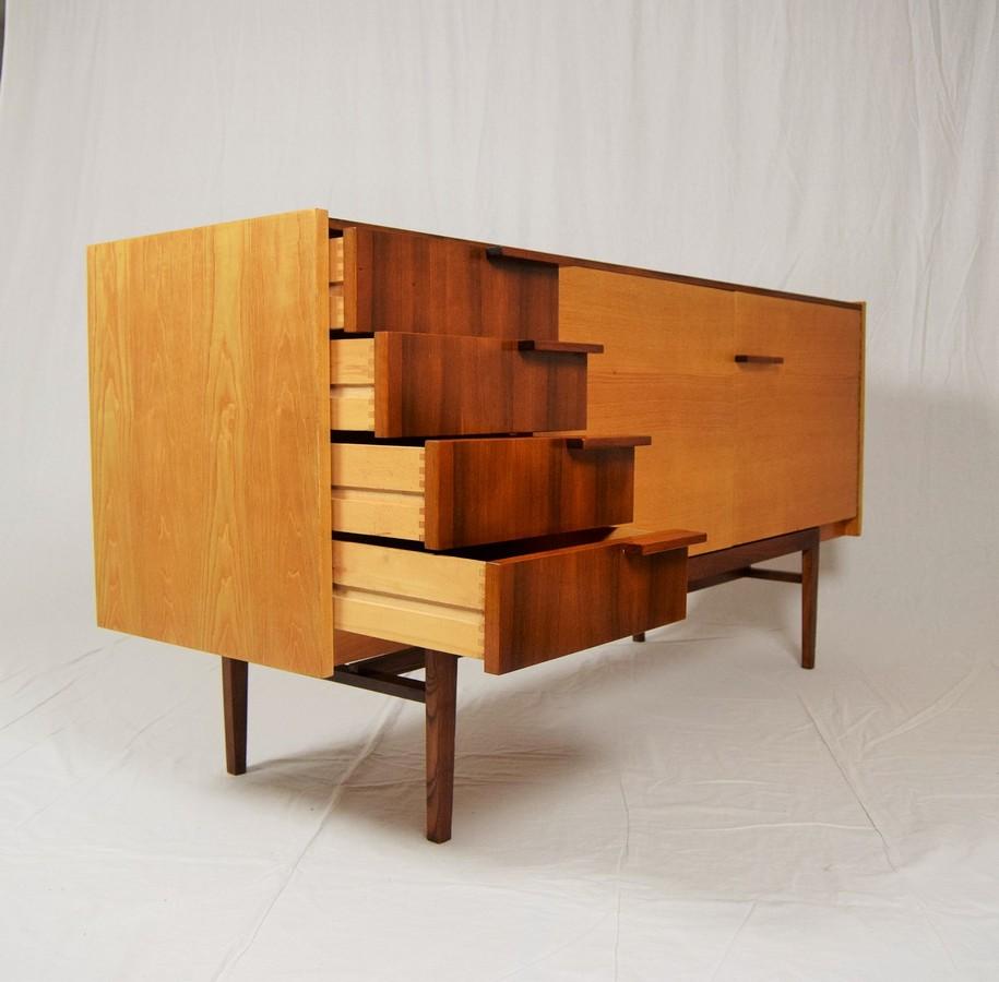 Wood Stylish Midcentury Sideboard by František Mezulánik, Czechoslovakia, 1960s 