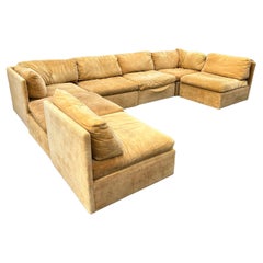 Stylish Milo Baughman Thayer Coggin 7 Piece Sofa Sectional Mid-Century Modern
