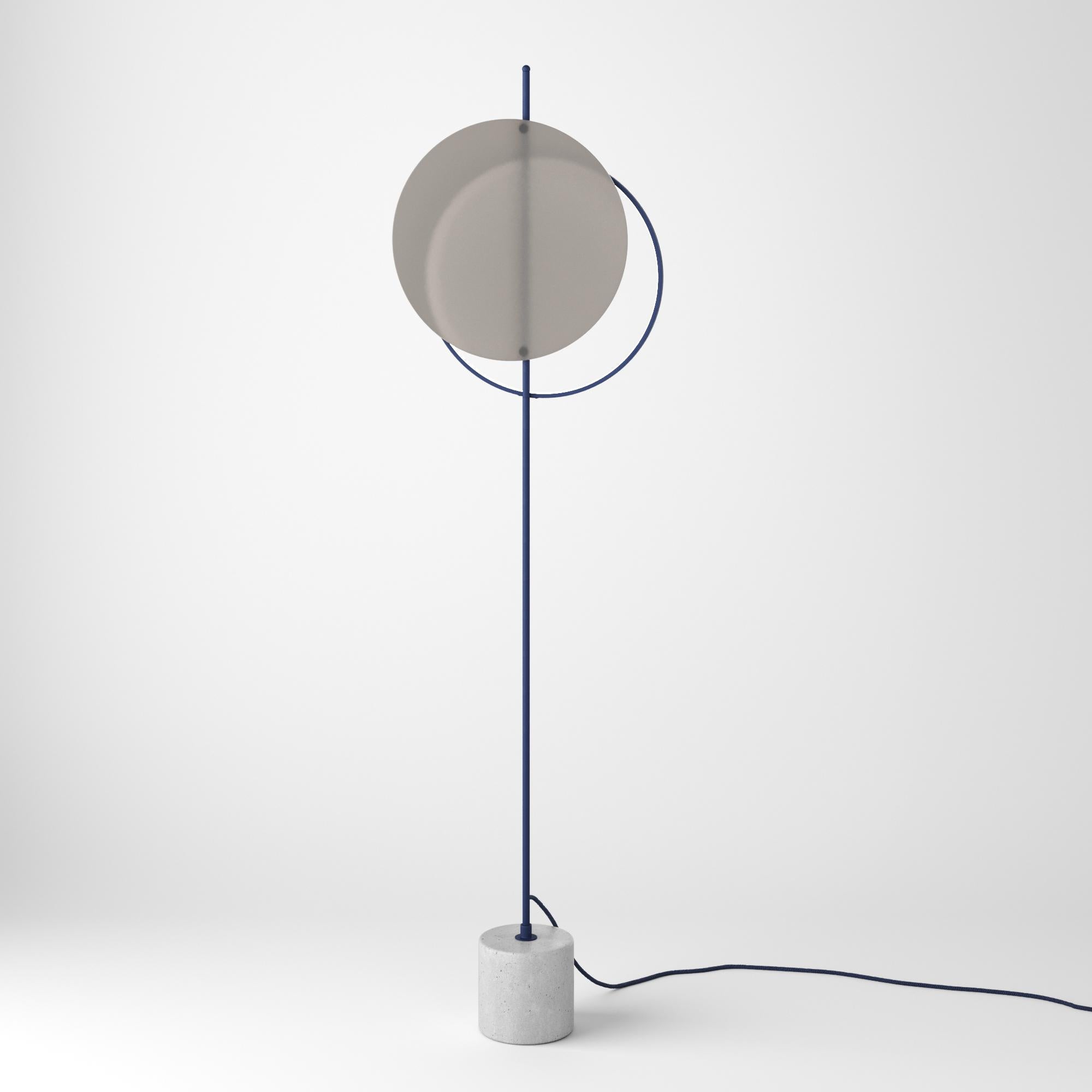 Aluminum Stylish Minimalistic Contemporary Floor Lamp Glass Edition For Sale