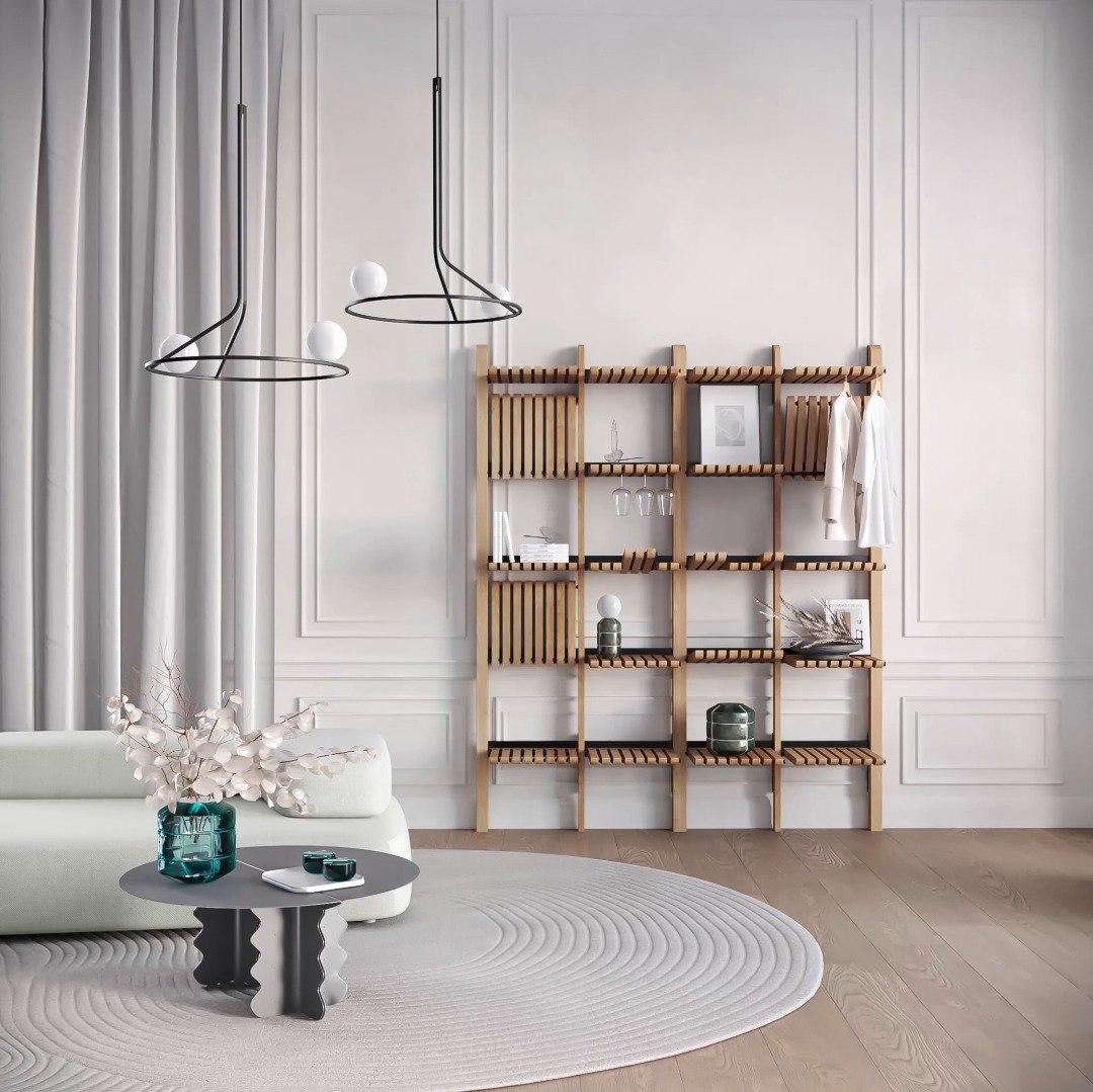 Stilvolle minimalistische Contemporary Pendelleuchte Na Linii, Pair Set Opalglas (Minimalistisch) im Angebot