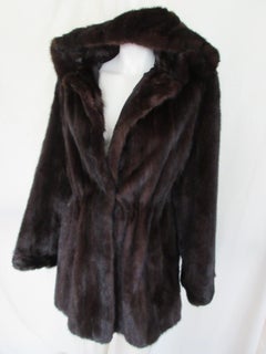 Stylish Mink Fur Coat with Mink Fur Hood