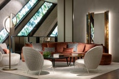 Specchio elegante con finitura a vernice anticata Wood Decor Inserto Art Decor Vetrite