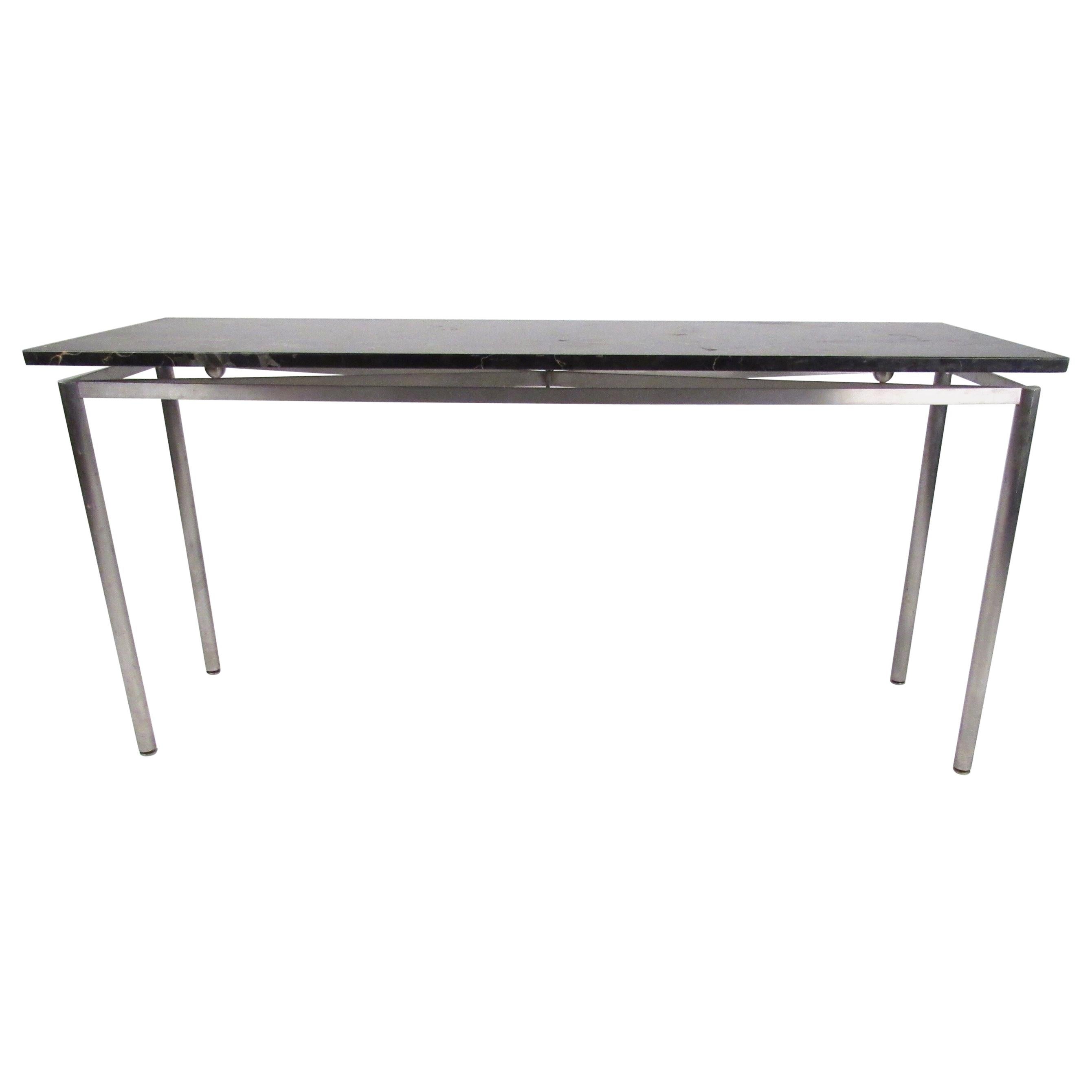 Stylish Modern Console Table with Marble Top