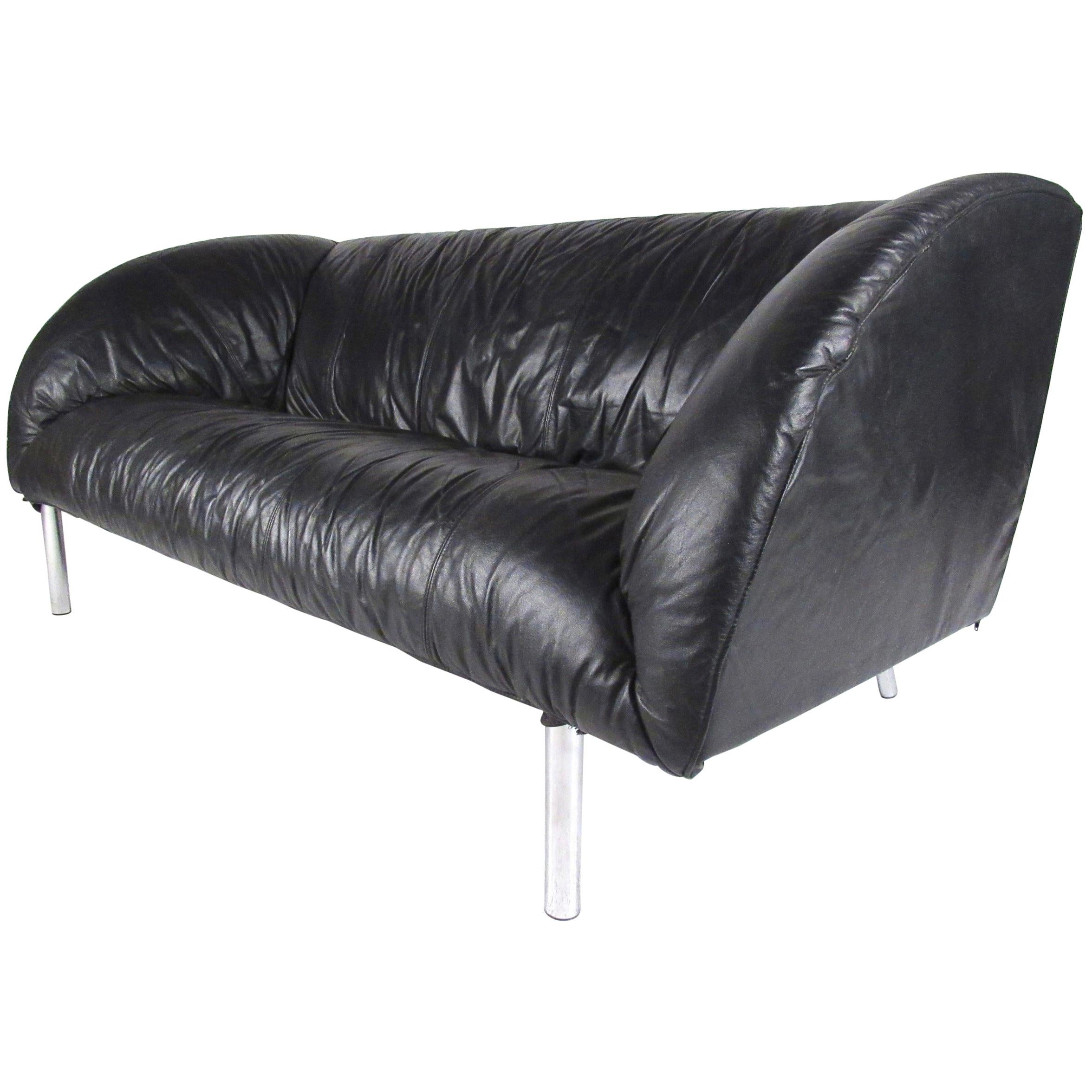 Stylish Modern Small Leather Sofa