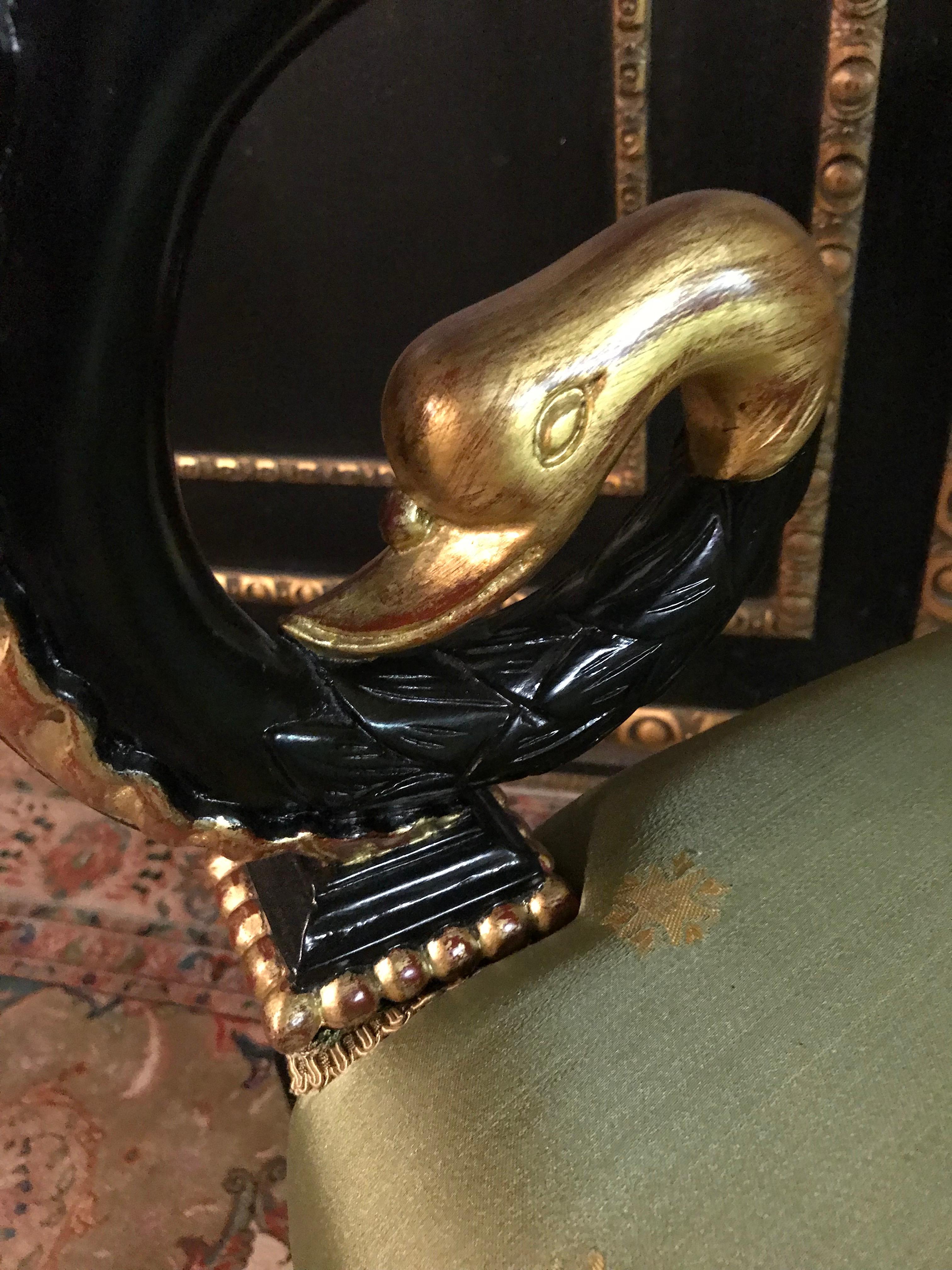 Stylish Napoleonic Swan Armchair in Empire Style 5