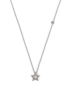 Sicis 18k White Gold Micro Mosaic Pendant Necklace with Diamonds