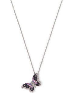 Sicis Jewels 18K White Gold Diamond Micro Mosaic Pendant Necklace