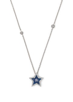 Sicis Jewels 18K White Gold Diamond Micro Mosaic Pendant Necklace