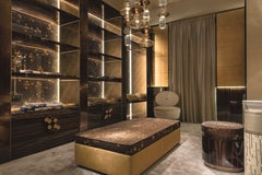 Stylish Ottoman Frame Made of Wood Upholstered Fabric Skirting customizable