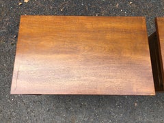 Stylish Pair John Widdicomb Walnut Night Stands Mid Century Modern