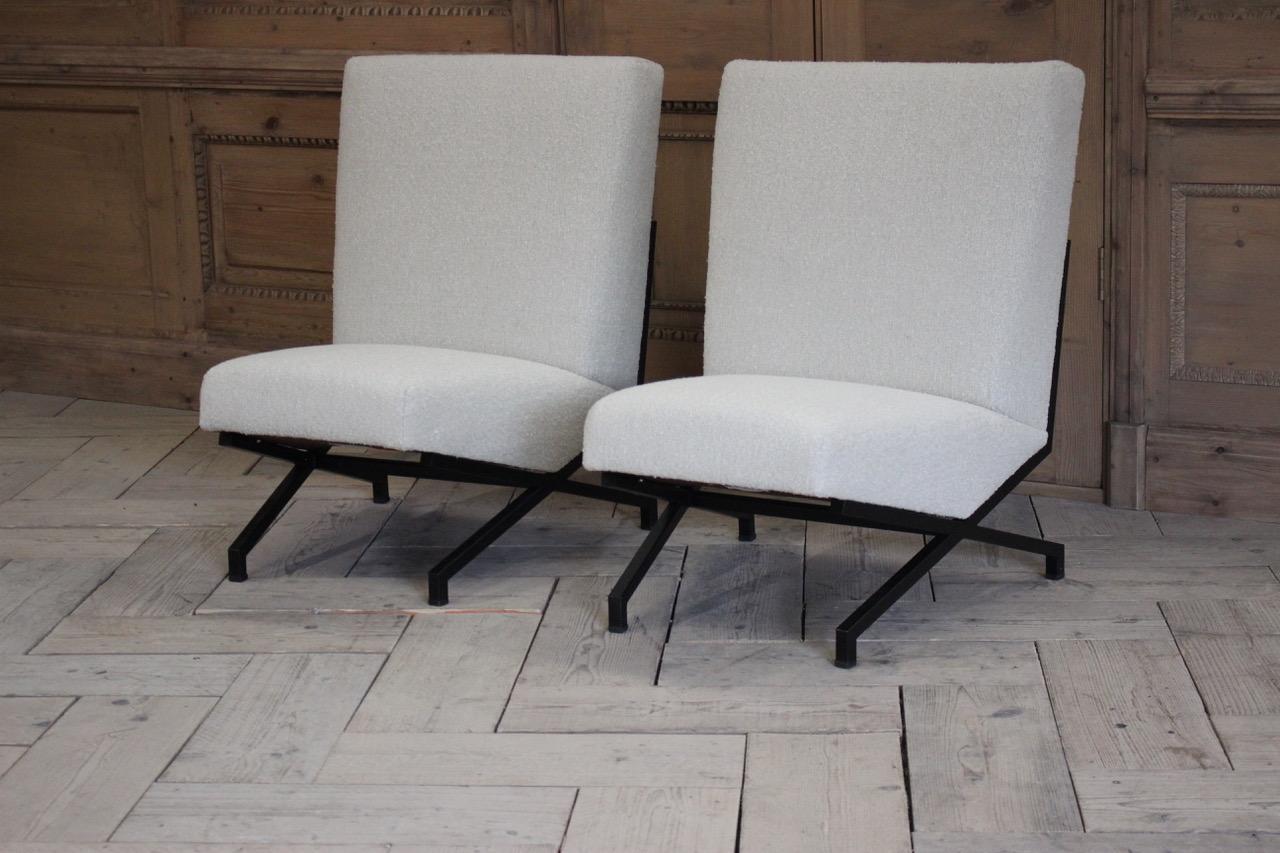 Stylish Pair of 1950s French Armchairs In Excellent Condition In Gloucestershire, GB