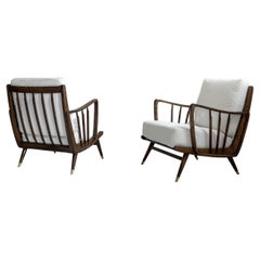 Stylish Pair of French or Brazilian 1950s Lounge Chairs 