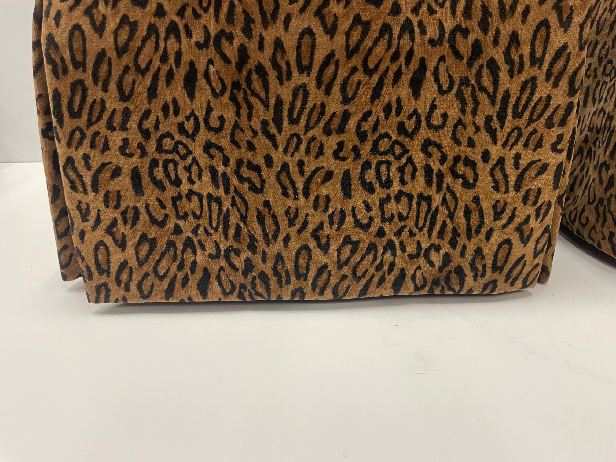leopard print ottoman