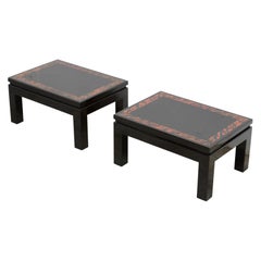 Stylish Pair of Side Tables by Jean Claude Dresse