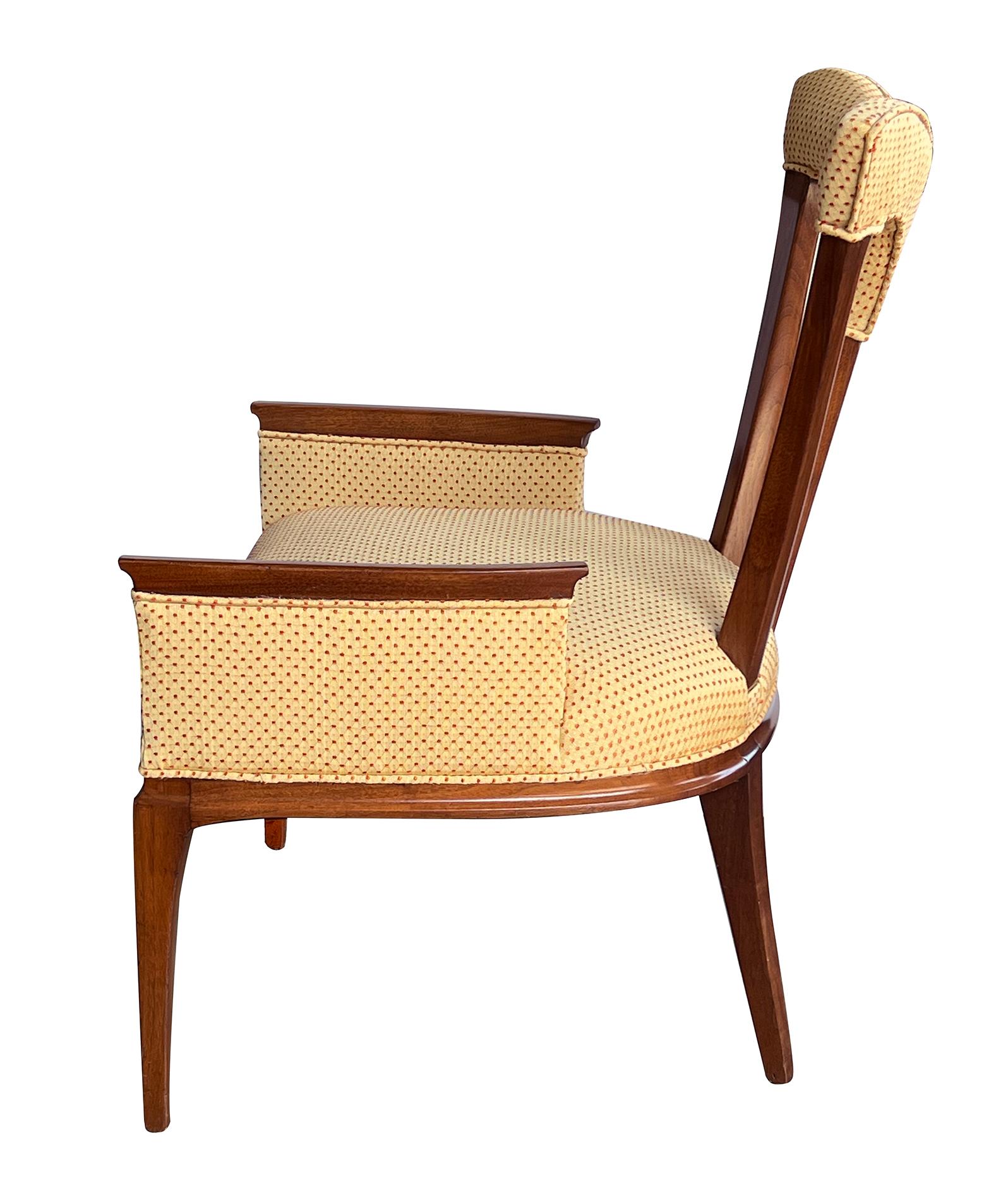 Modern Stylish Pair of Swedish 1960s Walnut Arm Chairs For Sale
