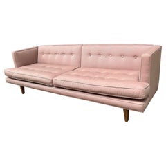Stylish Petite Edward Wormley for Dunbar Walnut Sofa Miid-Century