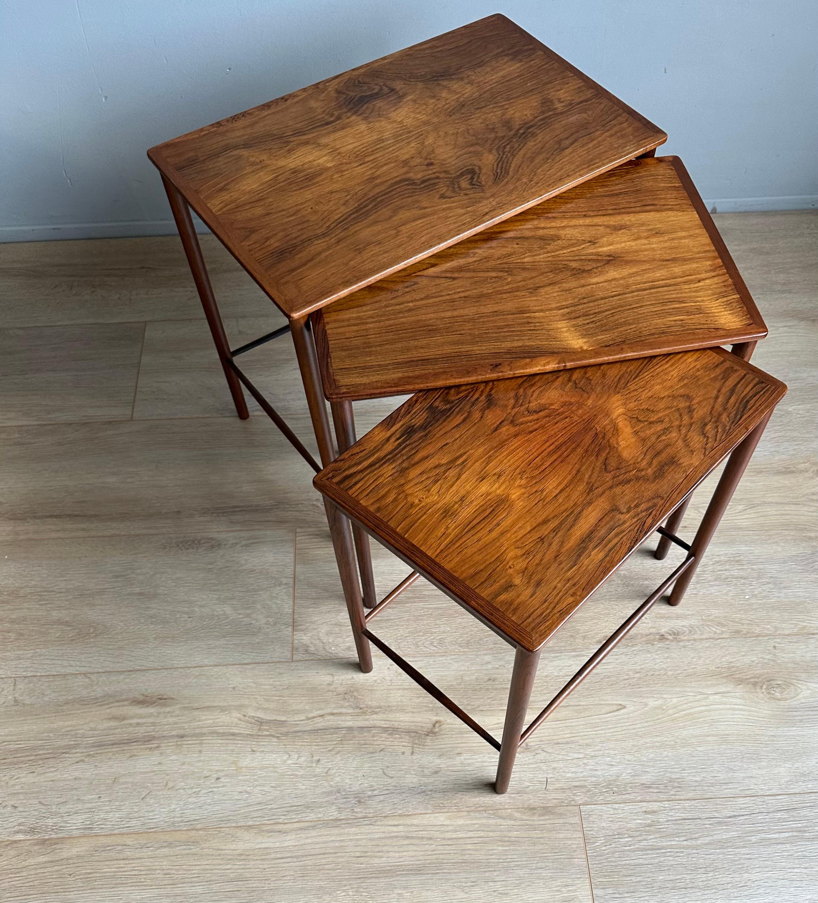 Tables gigognes élégantes et pratiques par Grete Jalk pour P. Jeppesens Møbelfabrik 60s en vente 3