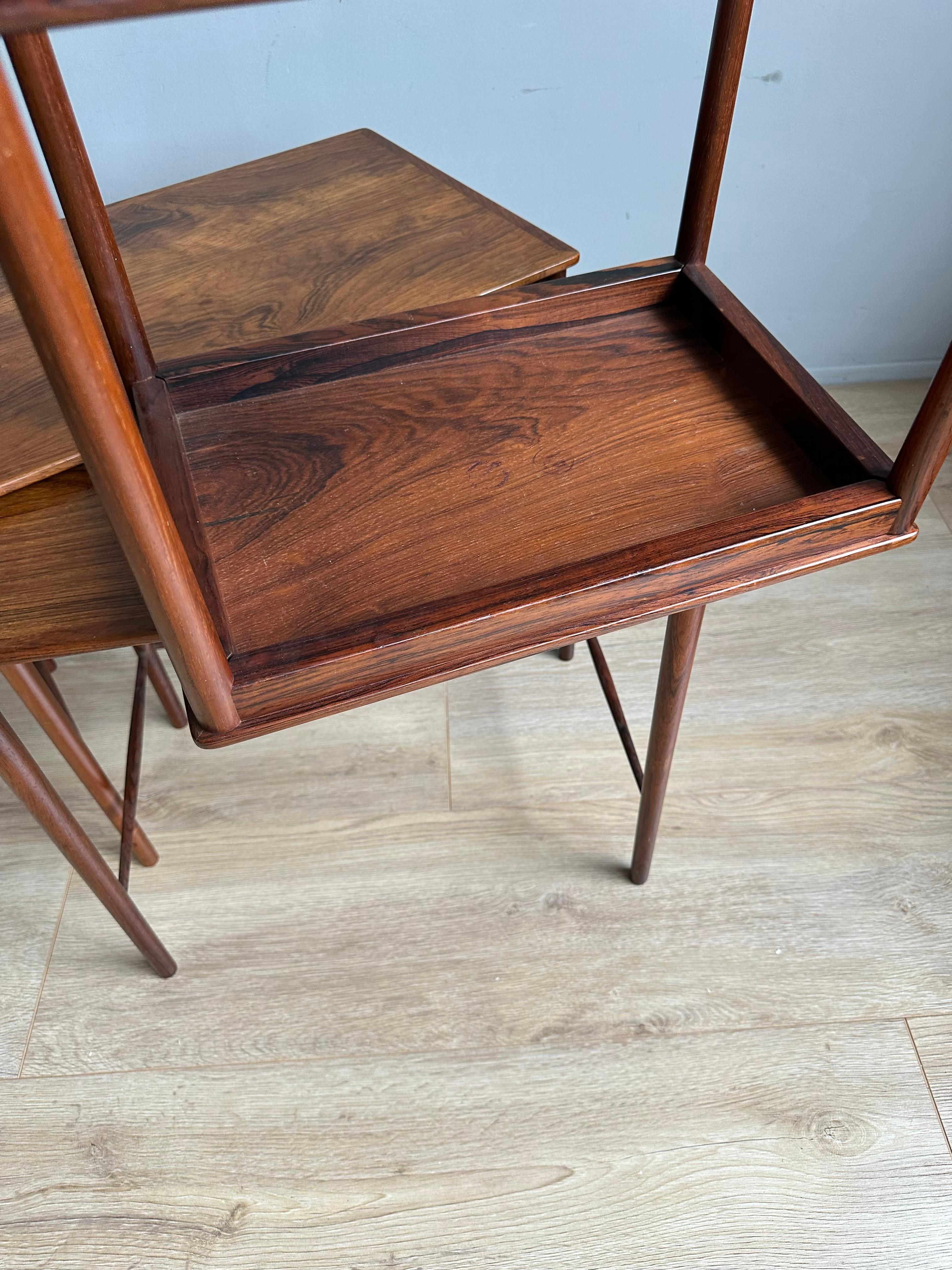 Tables gigognes élégantes et pratiques par Grete Jalk pour P. Jeppesens Møbelfabrik 60s en vente 7