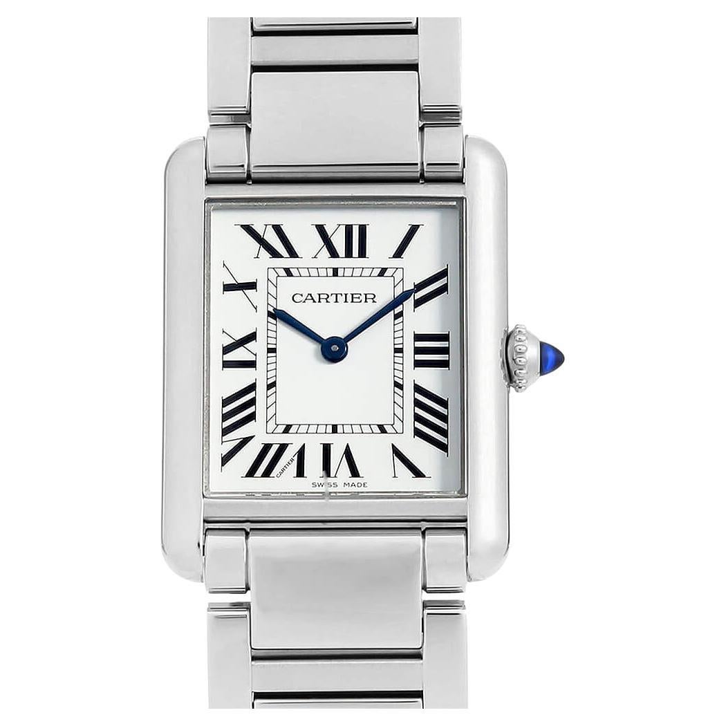 Stylish Pre-Owned Cartier Tank Must Watch LM WSTA0052 Unisex Luxury Timepiece For Sale