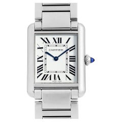 Stylish Pre-Owned Cartier Tank Must Watch LM WSTA0052 Unisex Luxury Timepiece