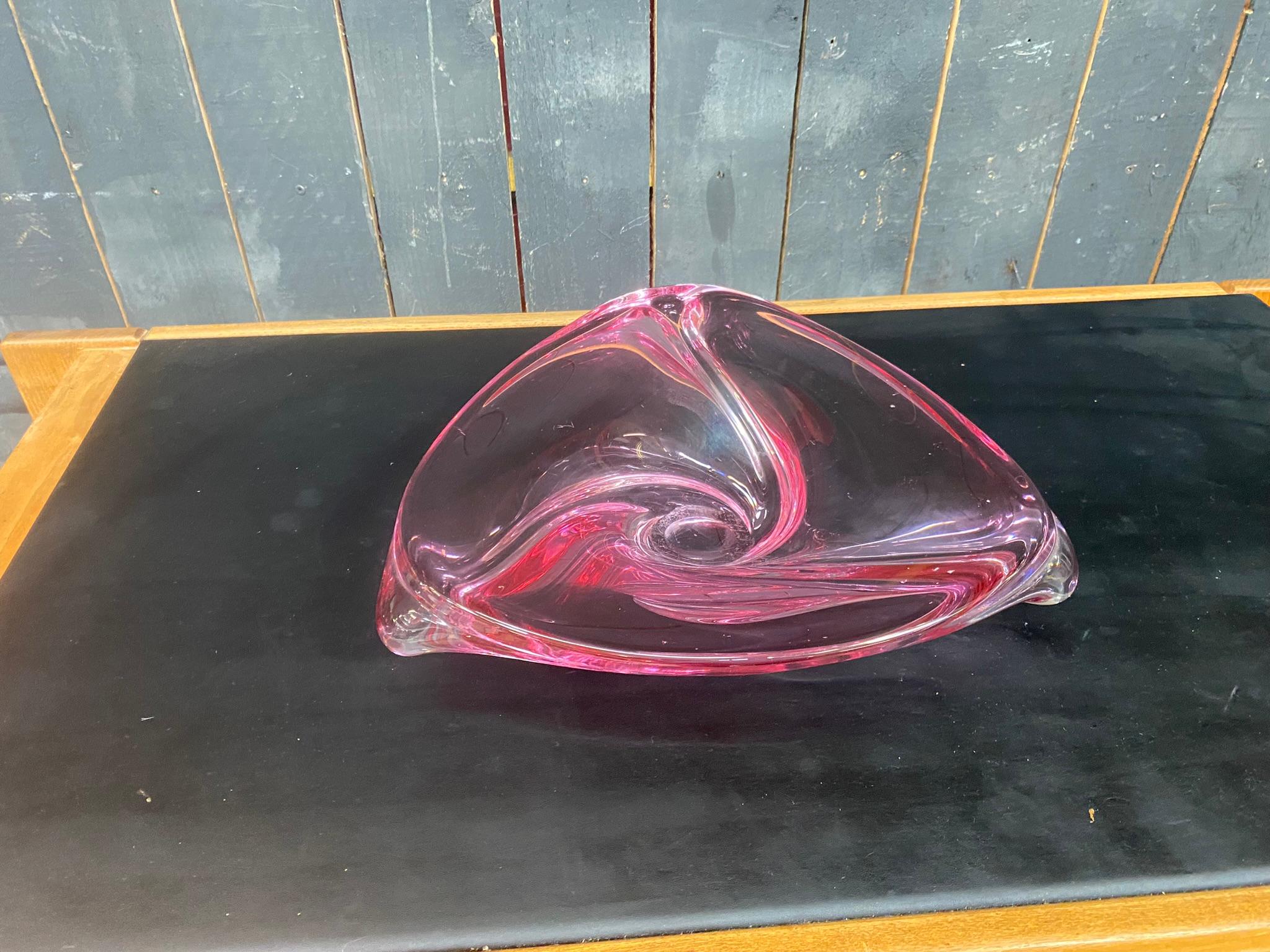 Italiano Elegante ciotola / centrotavola in vetro viola di Murano Glass in vendita