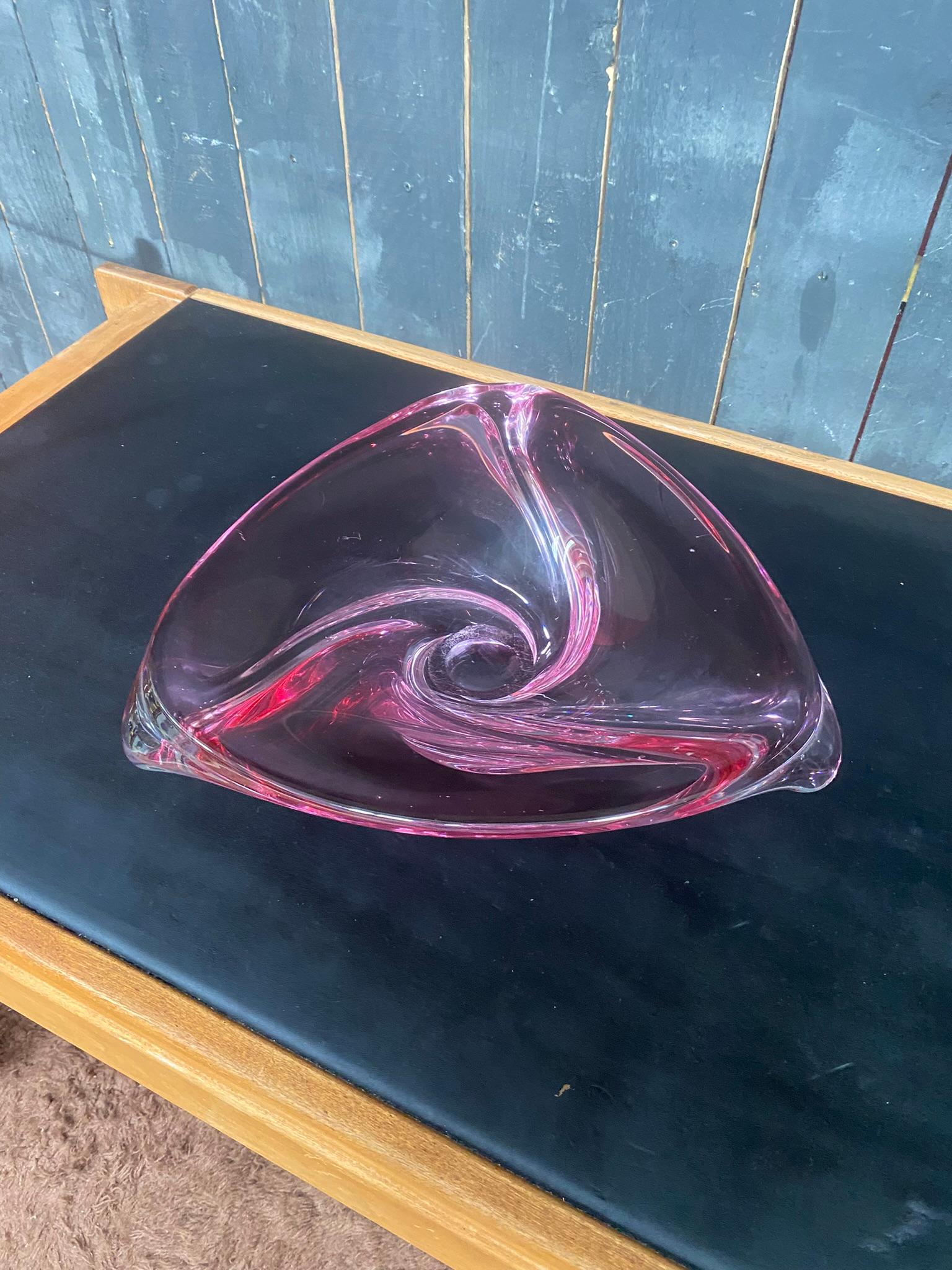 Art Glass Stylish purple Glass Bowl / Centerpiece by Murano Glass For Sale