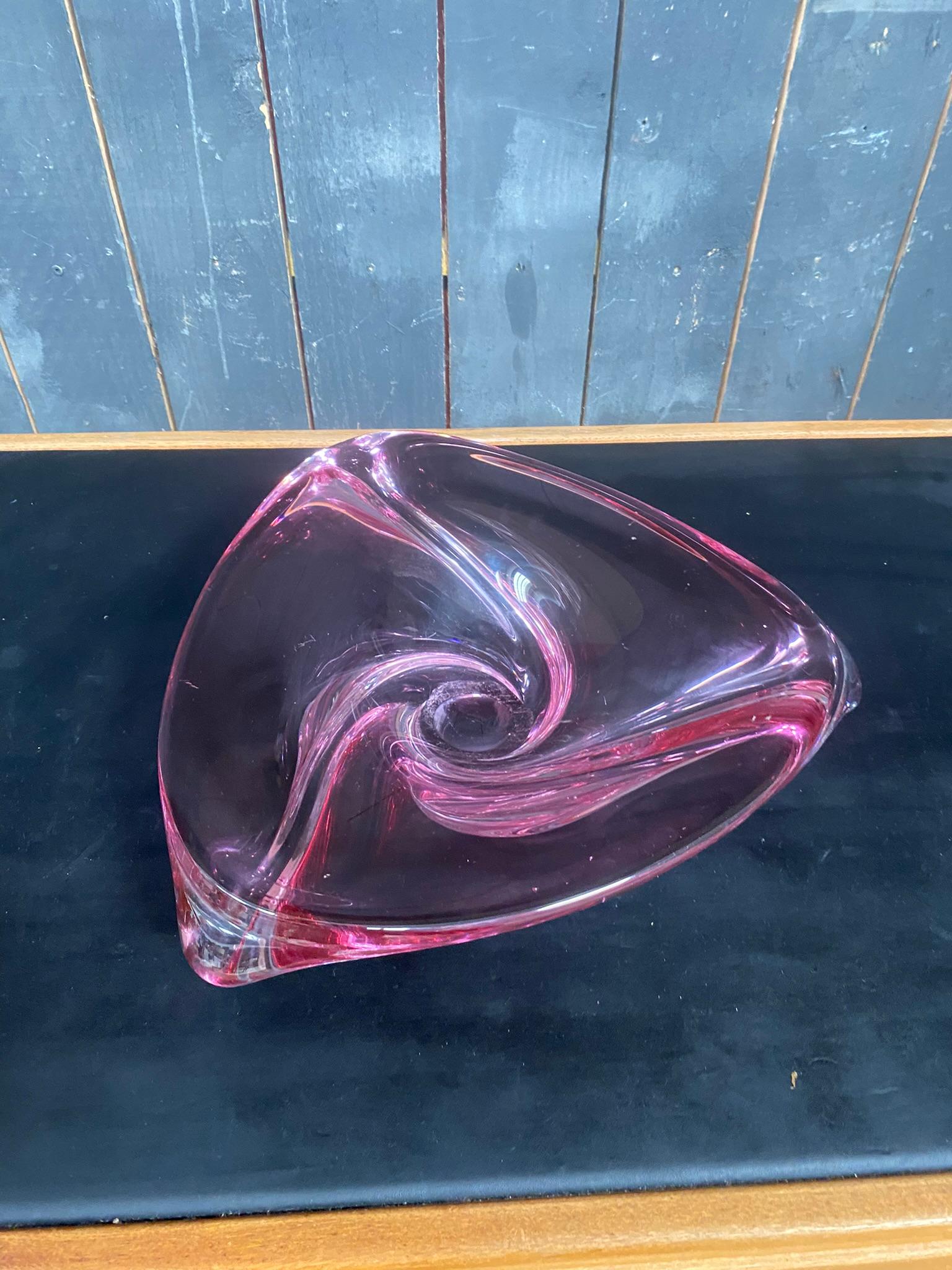 Bol / centre de table en verre violet élégant de Murano Glass en vente 1