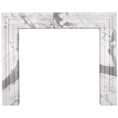 Stylish Regency Bolection Chimneypiece in Italian White Statuary Marble