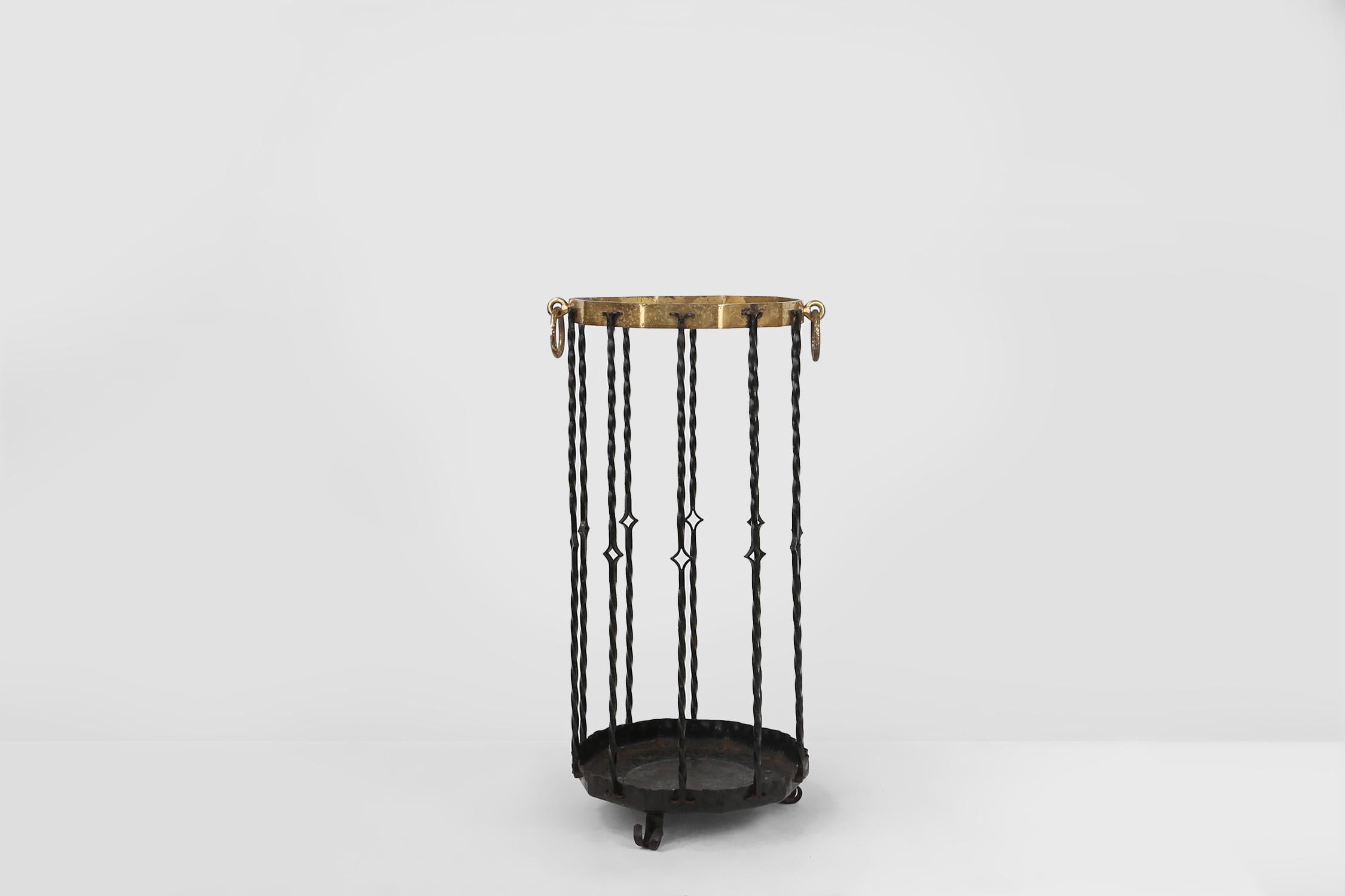 Mid-Century Modern Stylish robust mid-century umbrella stand, France ca. 1950 For Sale