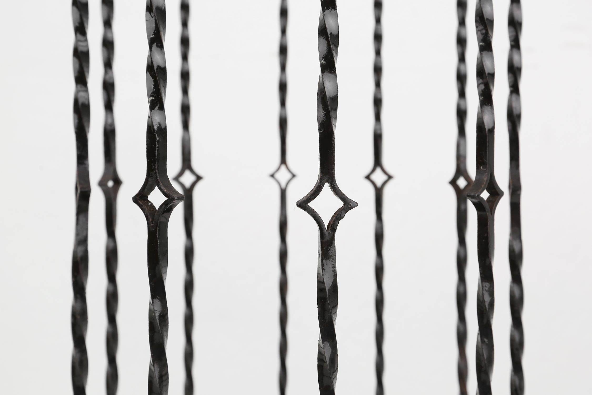Metal Stylish robust mid-century umbrella stand, France ca. 1950 For Sale