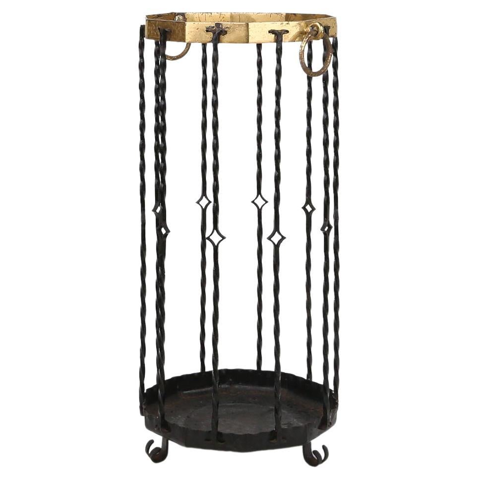 Stylish robust mid-century umbrella stand, France ca. 1950 For Sale