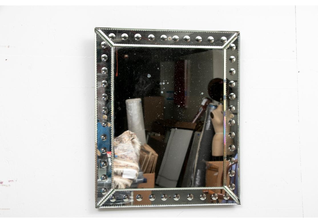 Midd Century Optic Venetian Mirror For Sale 1