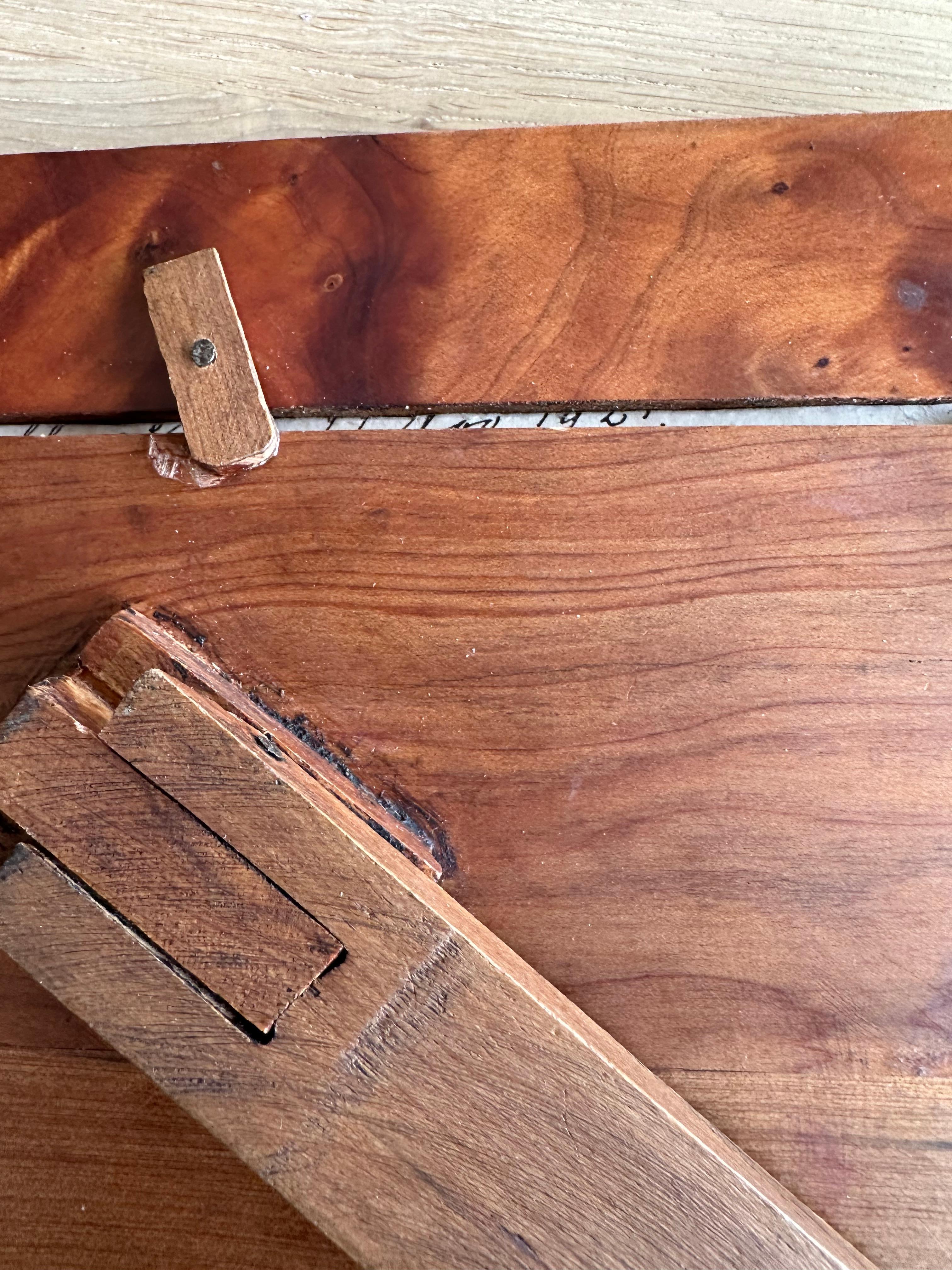 Elegante Juego De Madera De Burl / Burr Dos Cofres / Cajas Para Joyas Con Marco De Fotos en venta 8