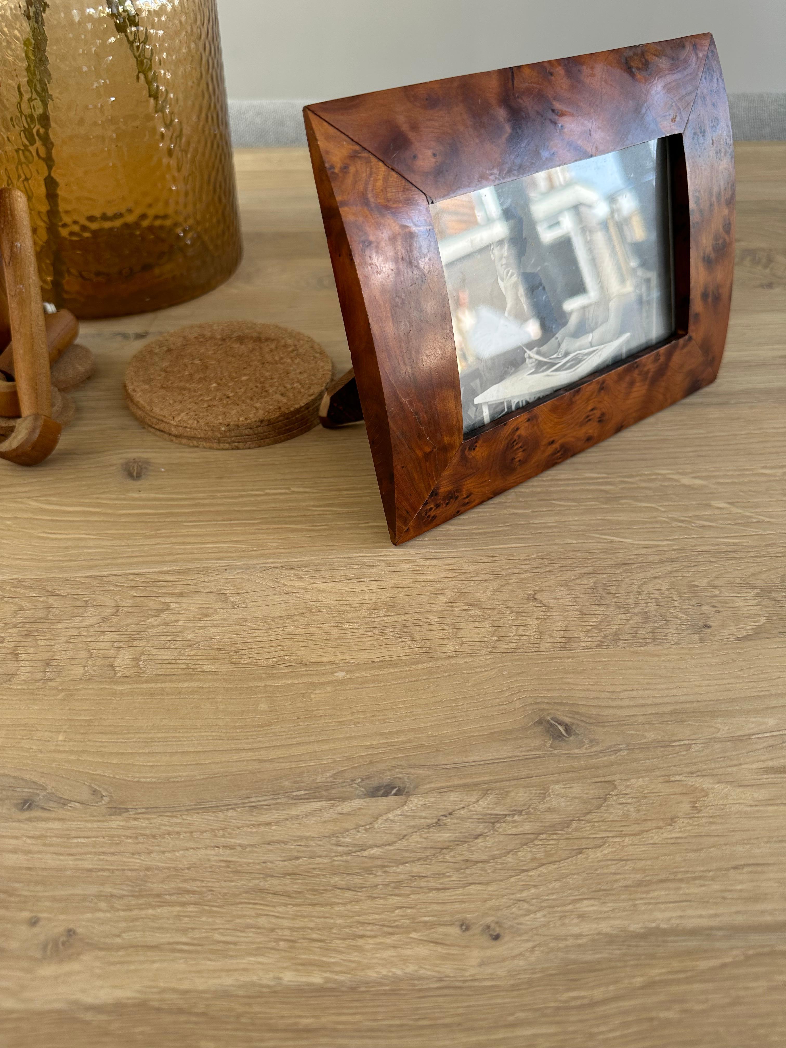Elegante Juego De Madera De Burl / Burr Dos Cofres / Cajas Para Joyas Con Marco De Fotos en venta 10