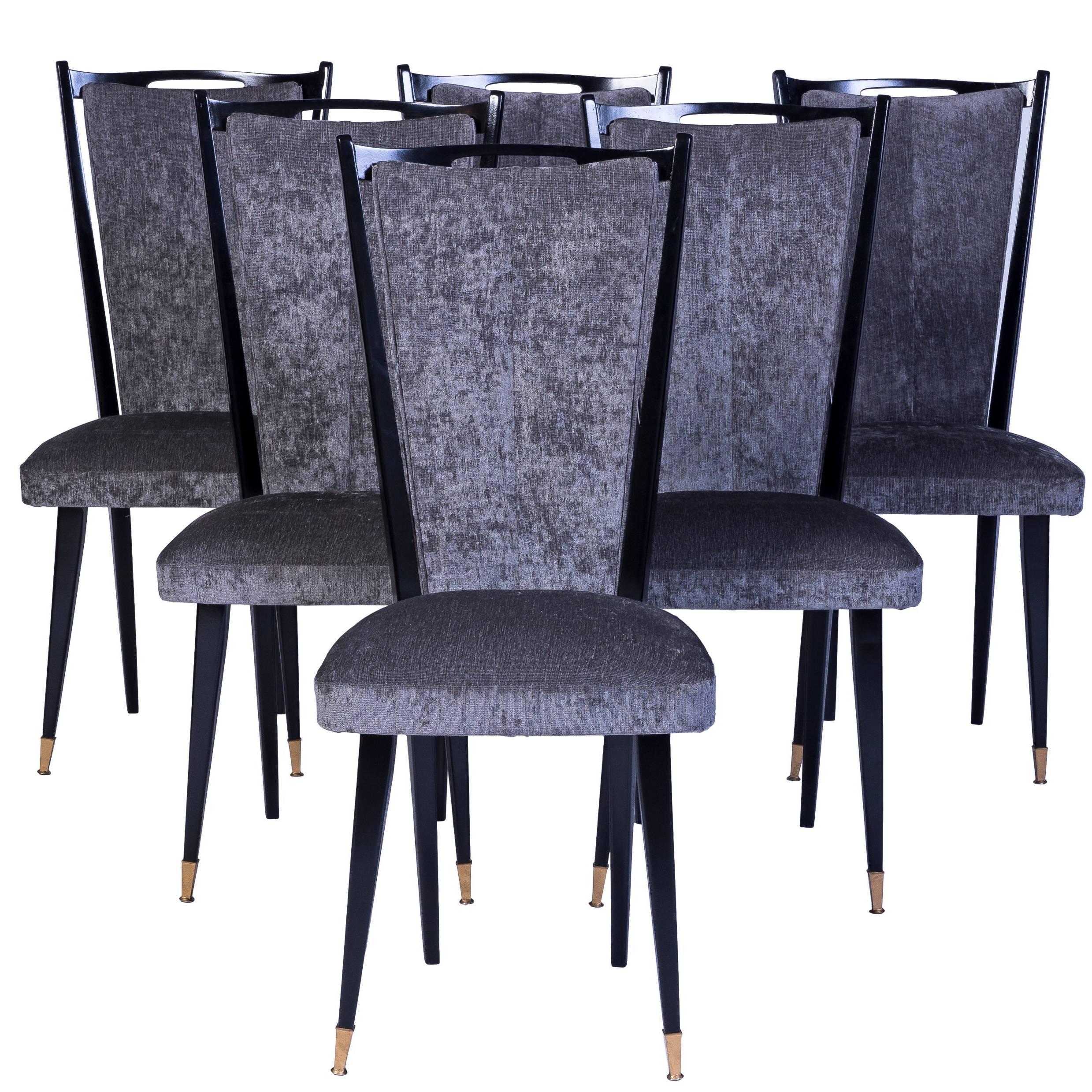 Stylish Set of Six Art Deco Dining Chairs at 1stDibs stylish dining