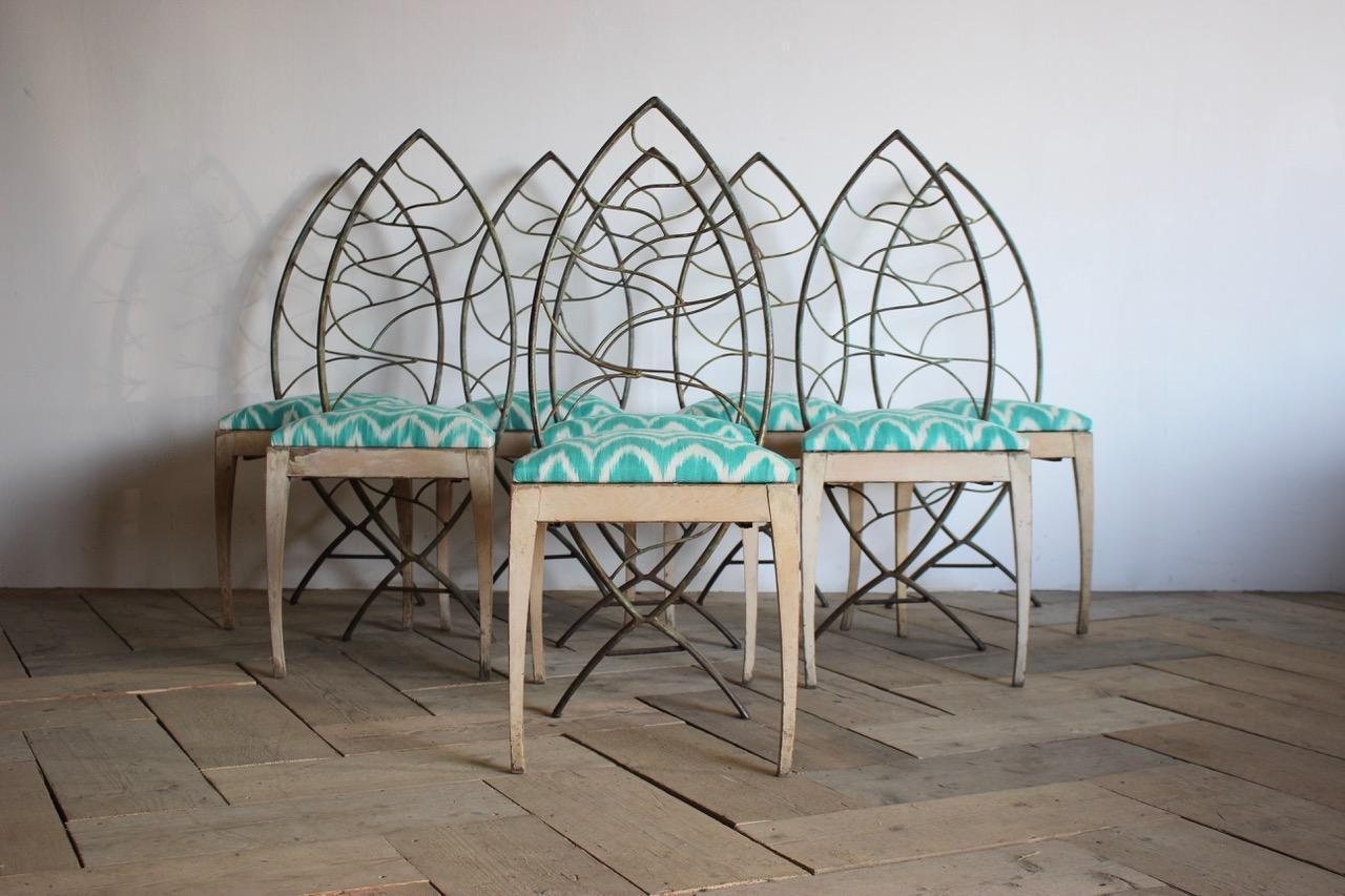 20th Century Stylish Set of Eight, 1940s Dining Chairs For Sale