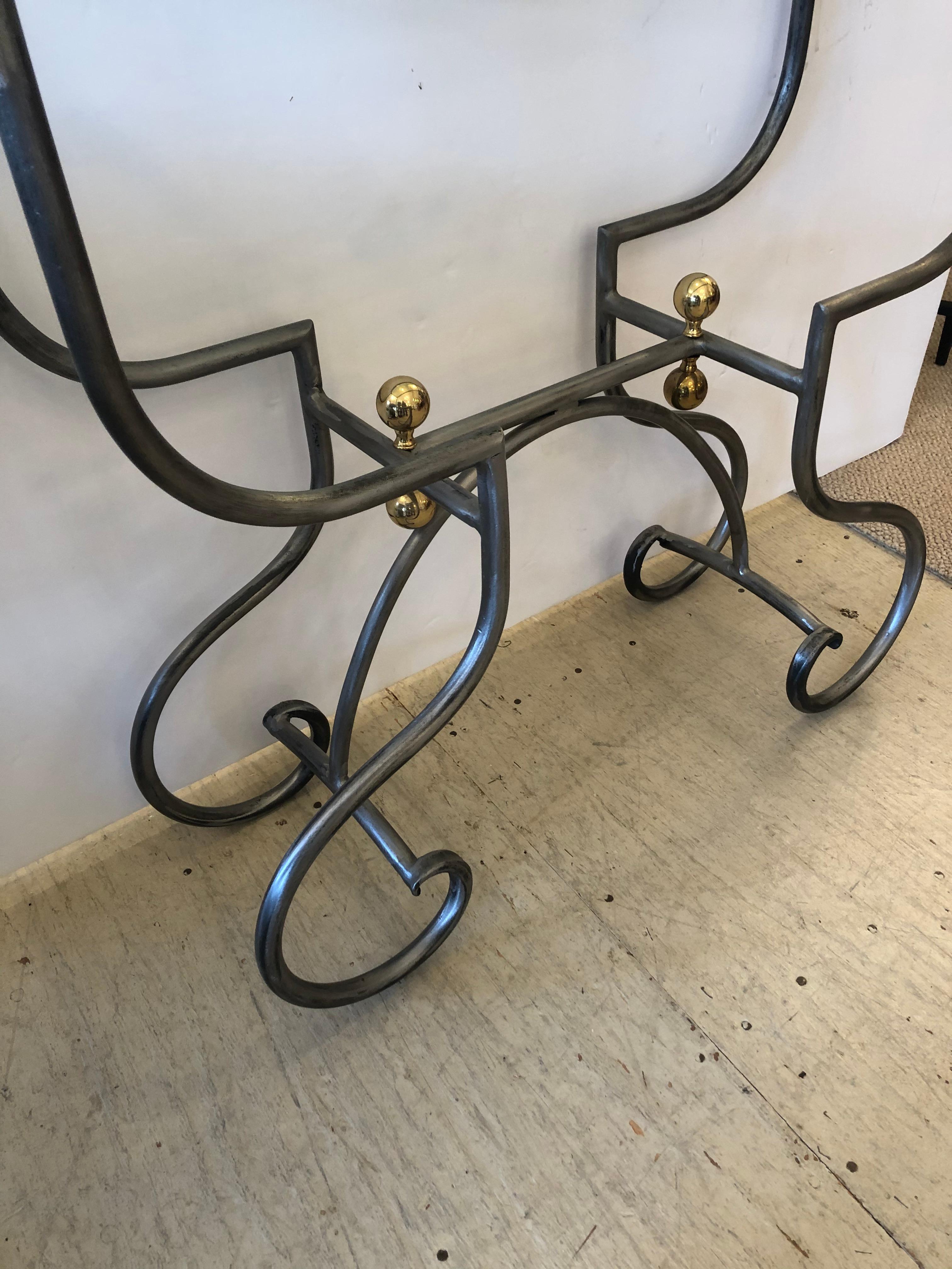 small brass console table