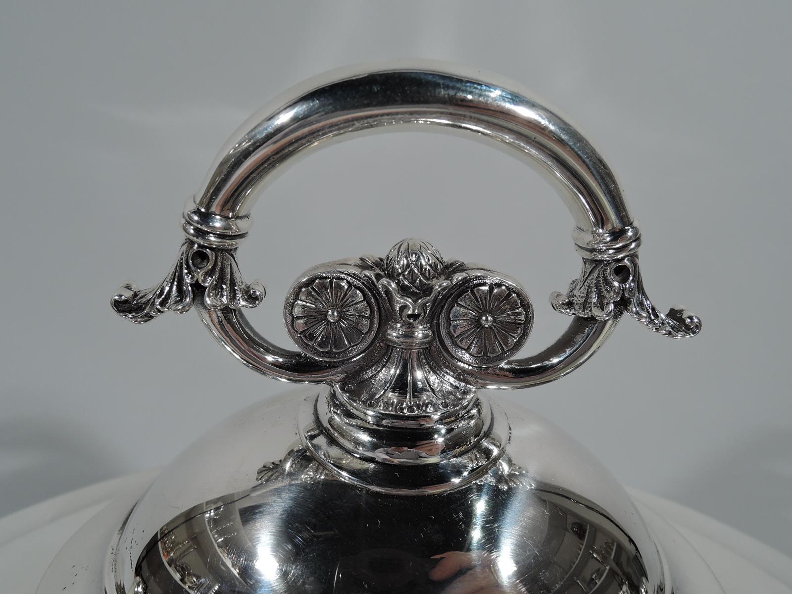 American Stylish Sterling Silver Covered Soup Tureen by Tiffany