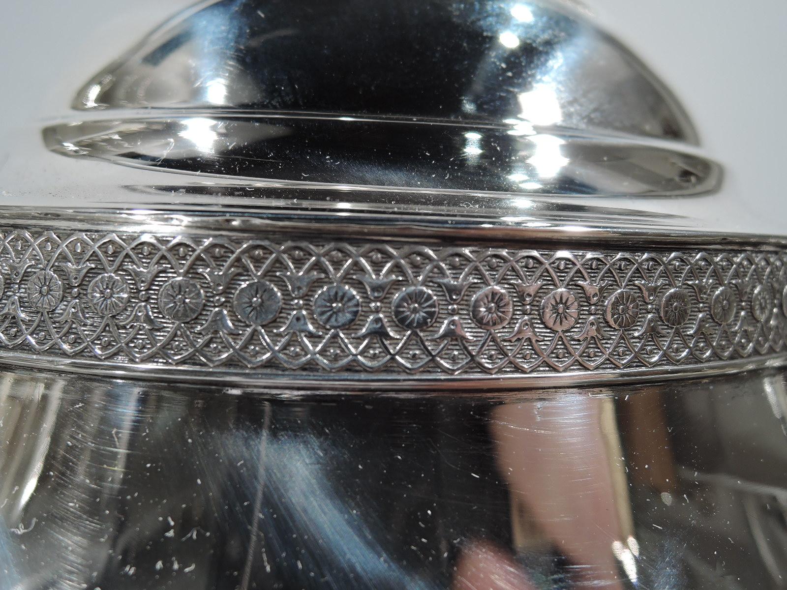 19th Century Stylish Sterling Silver Covered Soup Tureen by Tiffany