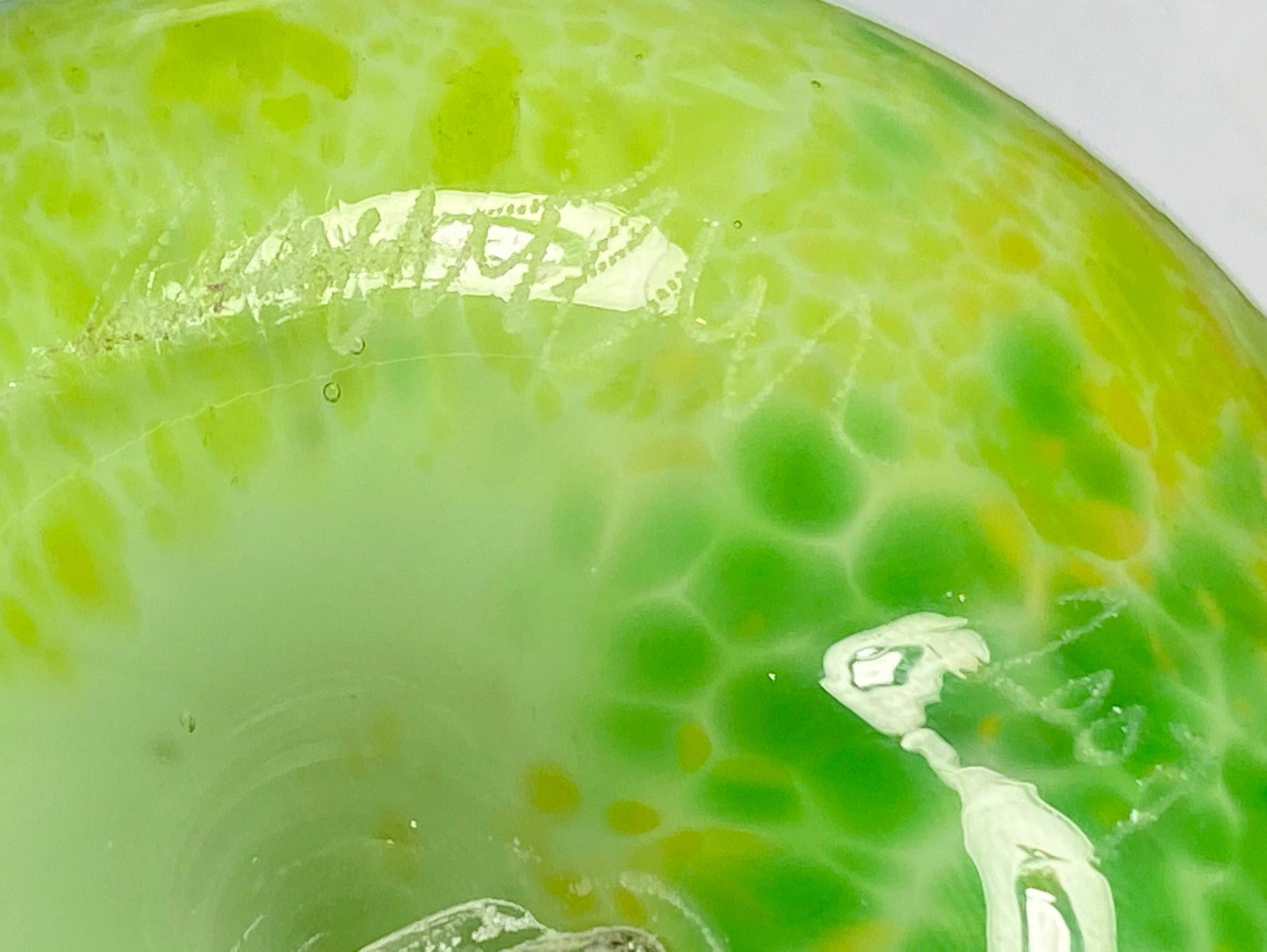 Blown Glass Stylish Studio Glass Possibly Italian Signed Apple Paperweight Dated 2007