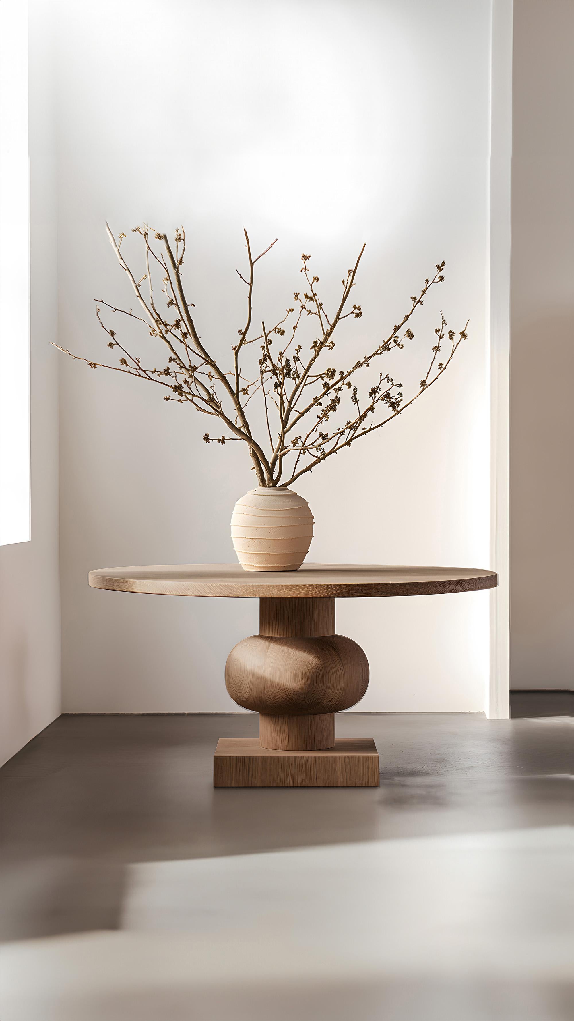 Mexican Stylish Suppers, Socle Dining Room Tables, Solid Wood by NONO No43 For Sale