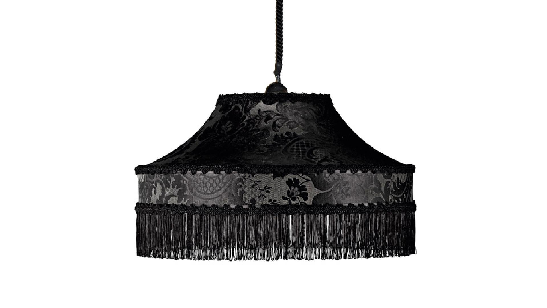 Black fringe lamp shade online
