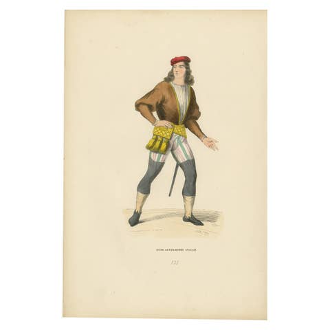 Stylish Swagger: A Young English Gentleman in The Middle Ages, Published in 1847