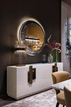 Lampada da tavolo elegante Struttura in ottone Finitura bronzo antico o champagne D. A.