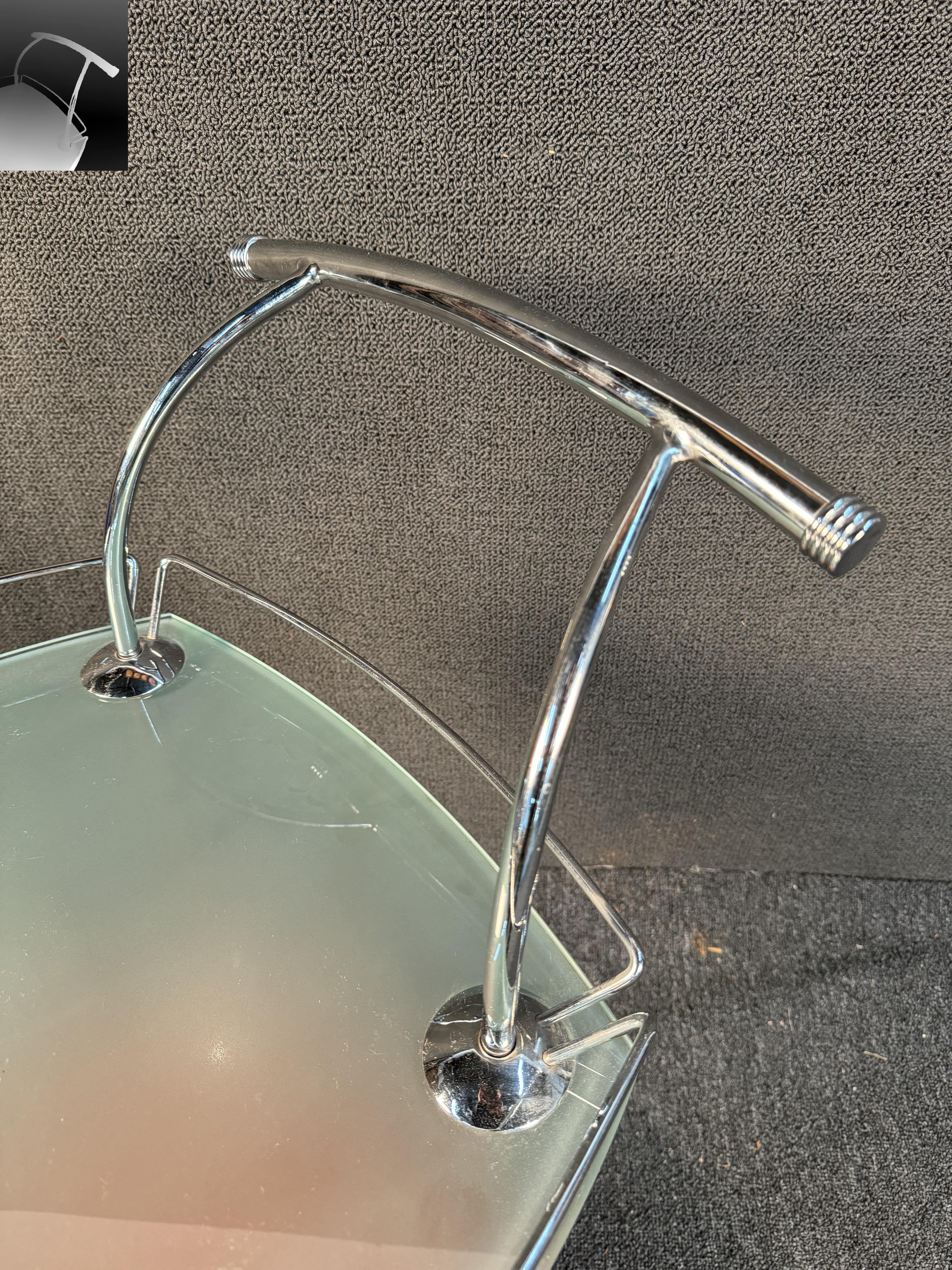 Unknown Stylish Tempered Glass Bar Cart